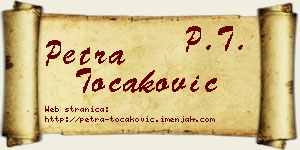 Petra Točaković vizit kartica